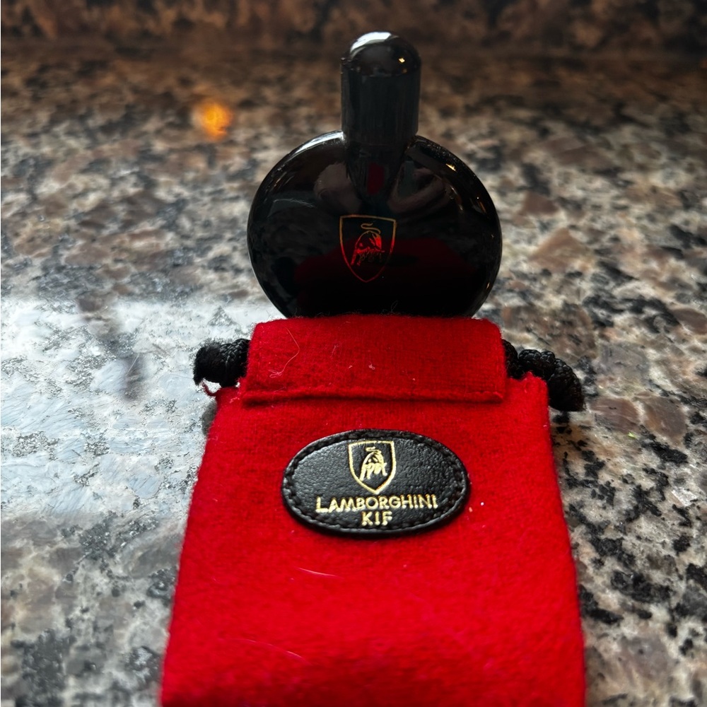 Lamborghini Black Bottle with Red Pouch